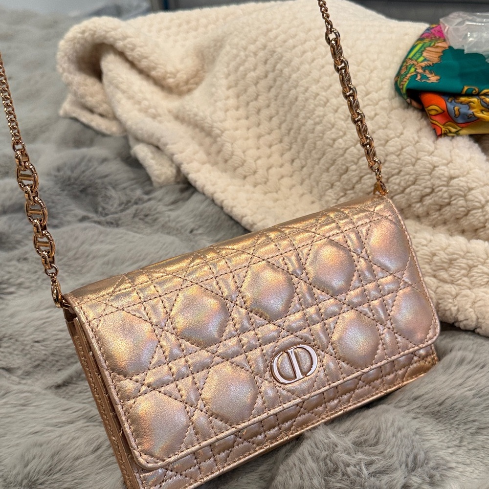 Dior Rose Gold New w/Tag Crossbody Pouche AUTHENTIC DIOR